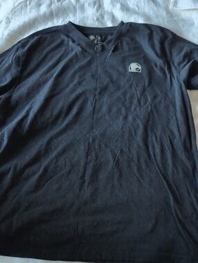 Black V-Neck Tee with Small Logo taco bell shirt